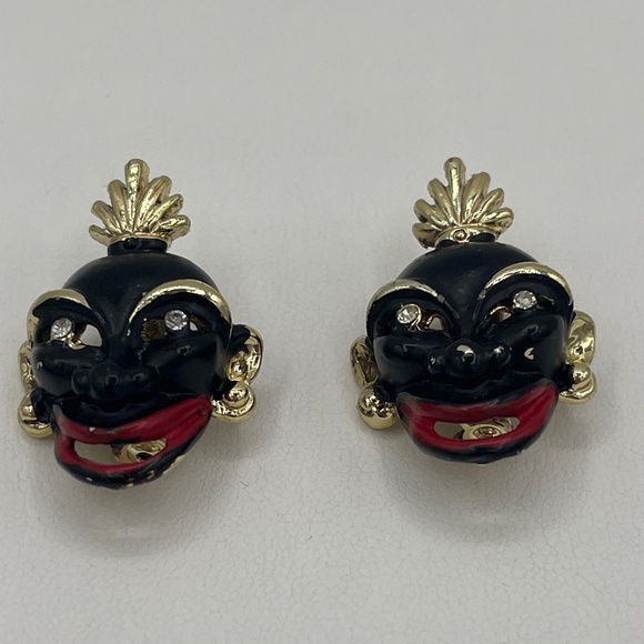 Vintage Enamel BLACKAMOOR Scatter  Pins - Vintage Monkey Mask - Picture 3 of 8